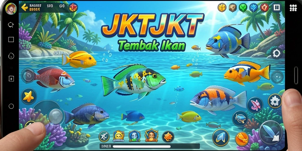 Gameplay seru Tembak Ikan dalam JKTJKT dengan grafis menawan.