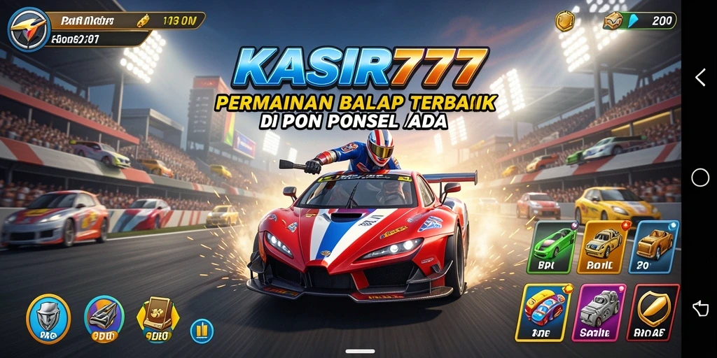 Screenshot KASIR777 menunjukkan aksi balapan yang mendebarkan dan grafis yang menawan.