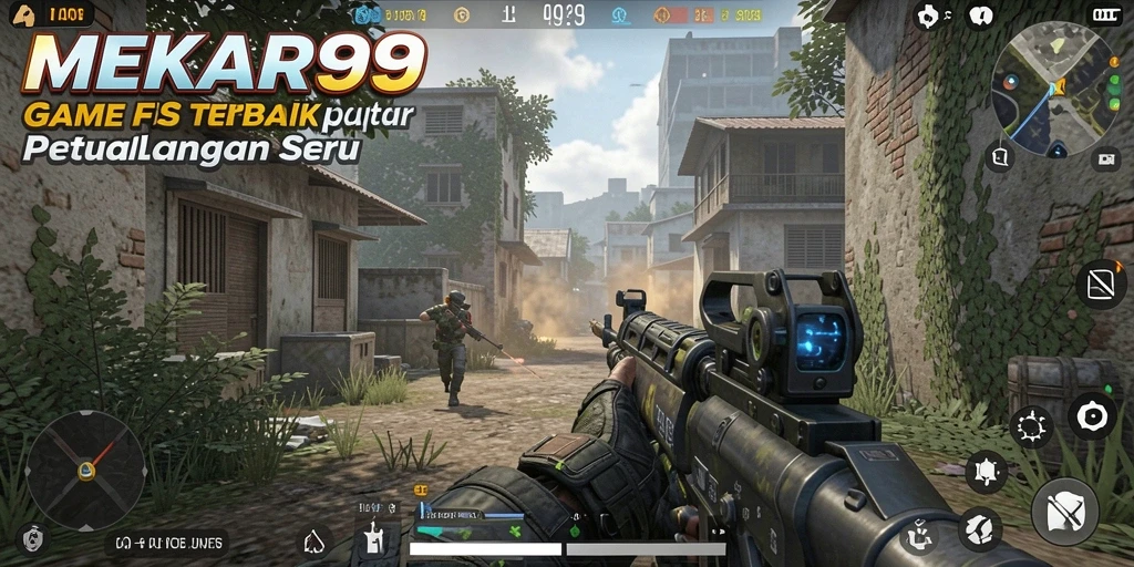 Tampilan gameplay intens dan menantang di MEKAR99.