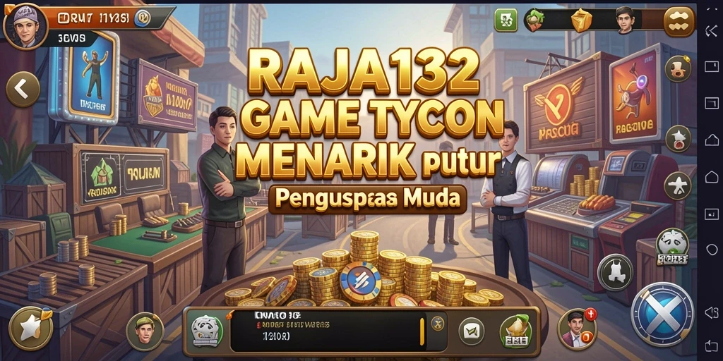 Tampilan gameplay yang seru dalam RAJA132, tunjukkan bisnis Anda.